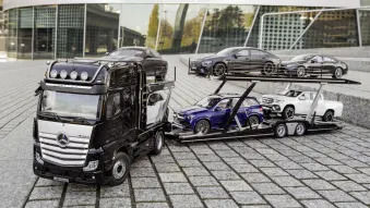 Mercedes truck and trailer transport model