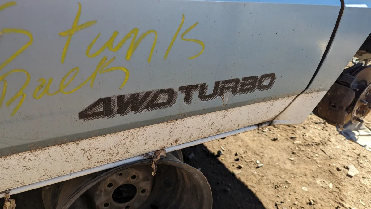30 - 1985 Subaru XT 4WD Turbo in Colorado junkyard - photo by Murilee Martin