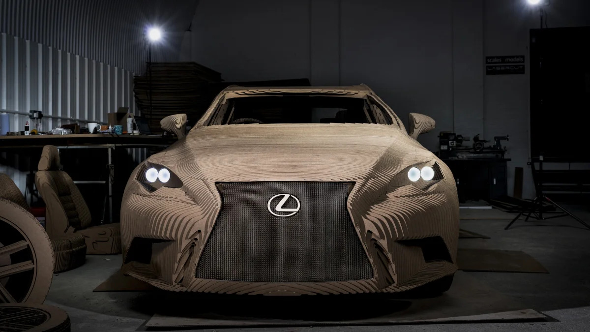 Lexus IS Cardboard Replica front