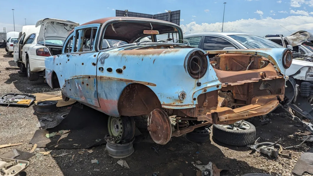 14 - 1956 Buick Special sedan in Colorado junkyard - photo by Murilee Martin