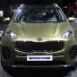 The 2016 Kia Sportage, revealed at the 2015 Frankfurt Motor Show, front view.