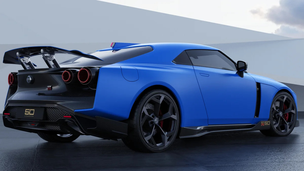 Nissan GT-R50 by Italdesign production rendering Blue RR34