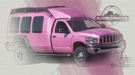 <h6><u>Pink Jeeps Dodge Ram 3500</u></h6>