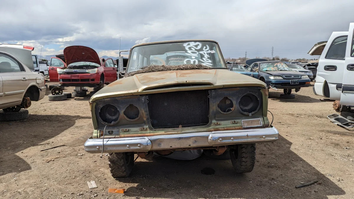 44 - 1966 Jeep Wagoneer in Colorado junkyard - photo by Murilee Martin
