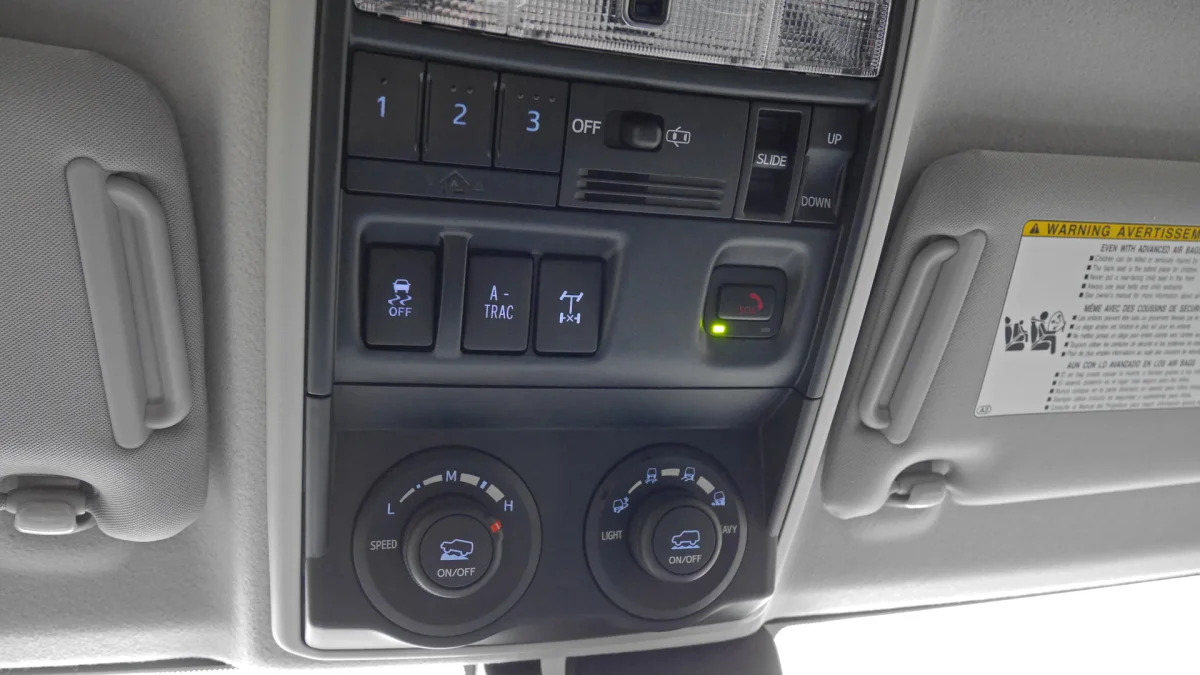 2021 Toyota 4Runner TRD Pro overhead controls