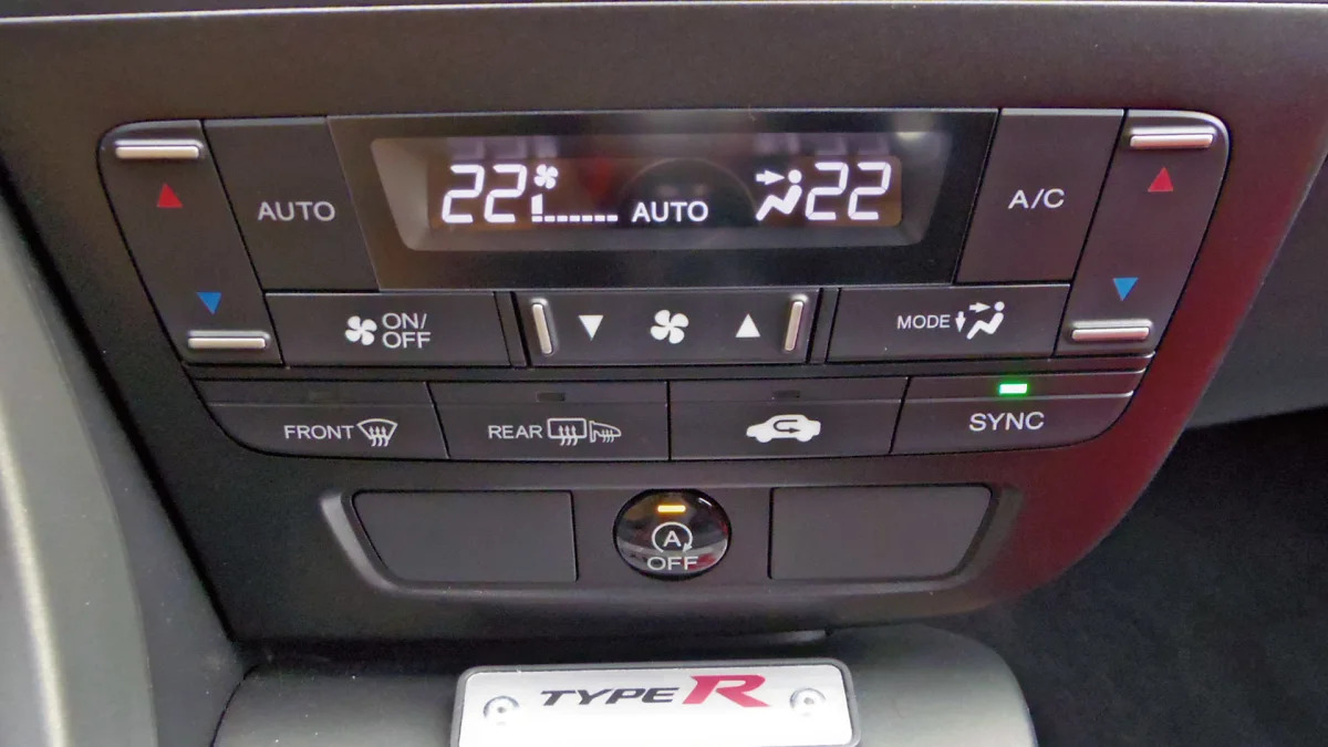 2015 Honda Civic Type R climate controls