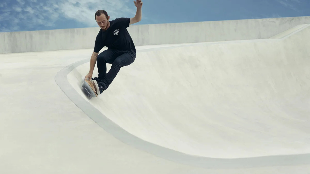 Pro skateboarder Ross McGouran tests the hoverboard