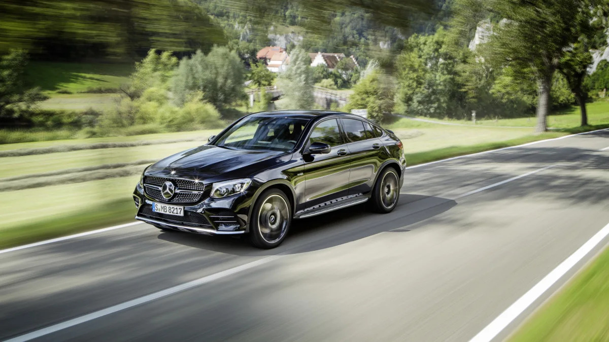 Mercedes-AMG GLC43 Coupe Driving Front End Exterior