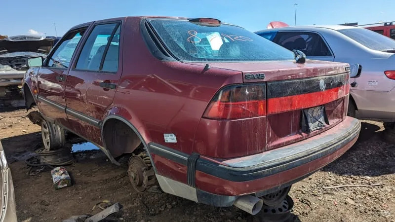 44 1997 Saab 9000 in Colorado wrecking yard photo by Murilee Martin