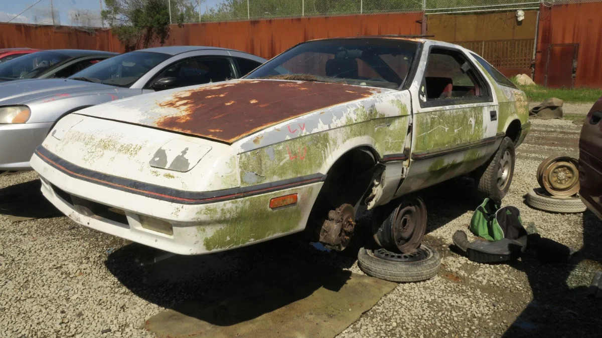 1988 Dodge Daytona in California wrecking yard