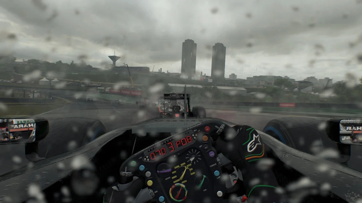 sahara force india rain cockpit racing