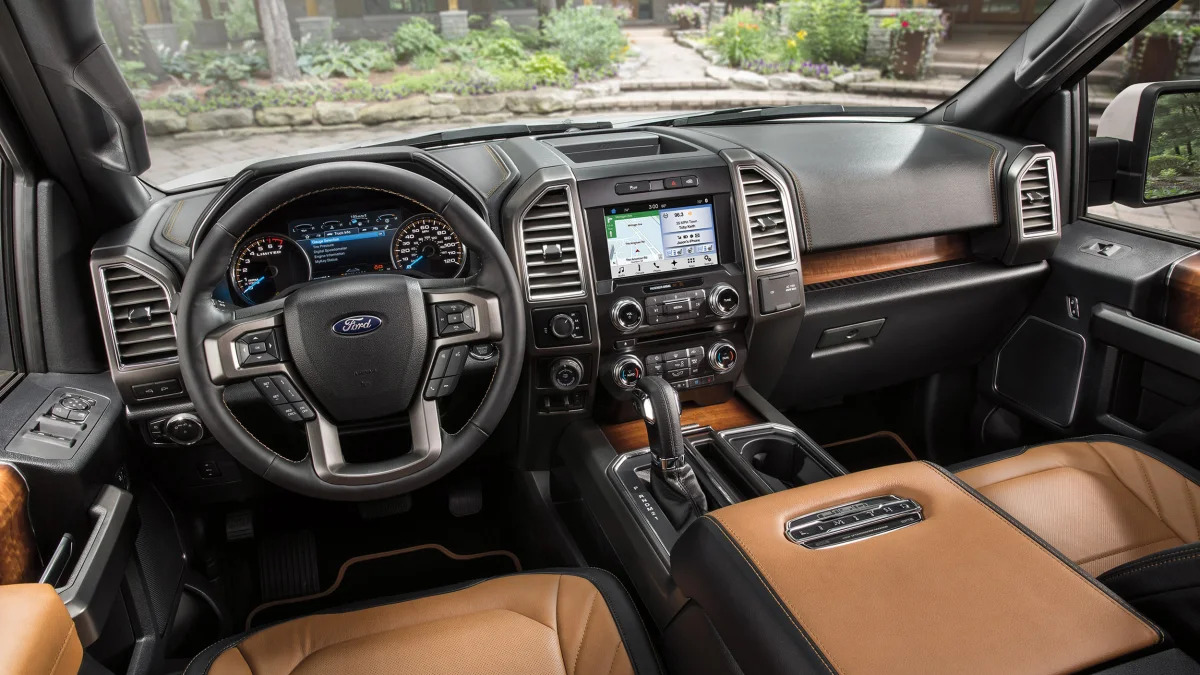 The 2016 Ford F-150 Limited instrument panel.