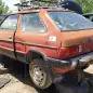16 - 1980 Subaru in Colorado wrecking yard - photo by Murilee Martin
